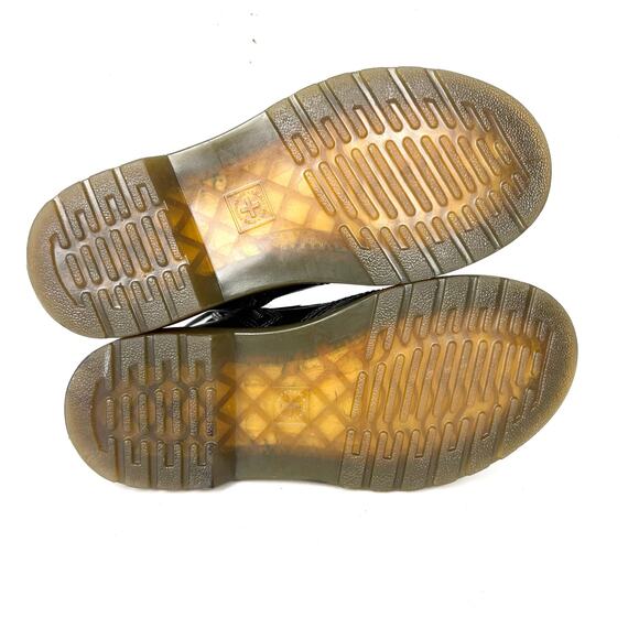 Dr. Martens Junior 1460 Patent Leather Lace Up Combat Boots Black Hi Top Size 2 - Picture 9 of 9